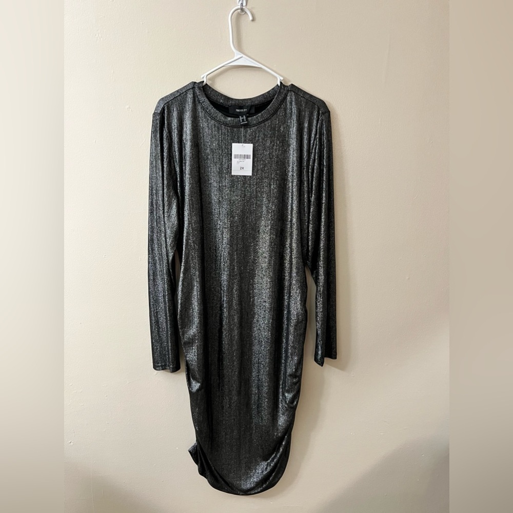 BLACK DRESS FOREVER 21 PLUS SIZE: 2X NWT